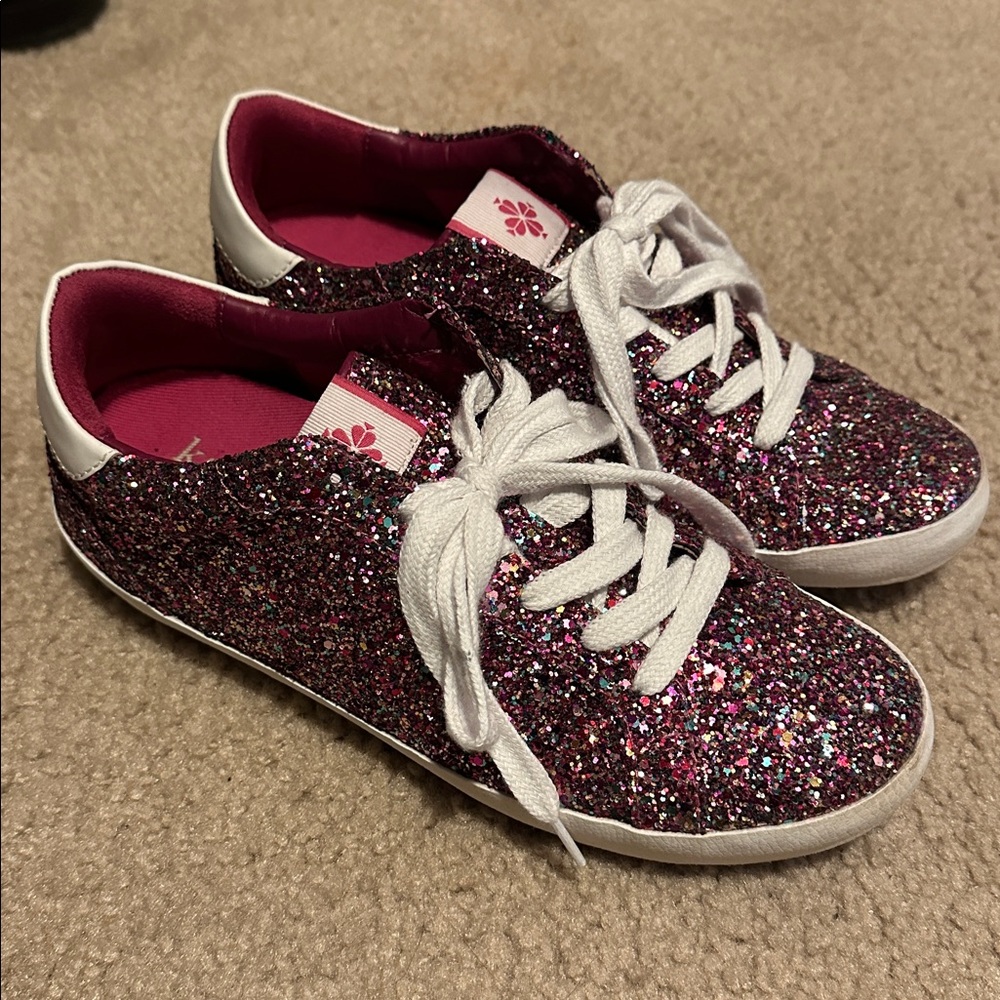 Kate Spade Ace Glitter Sneakers 9.5 Pink Multi